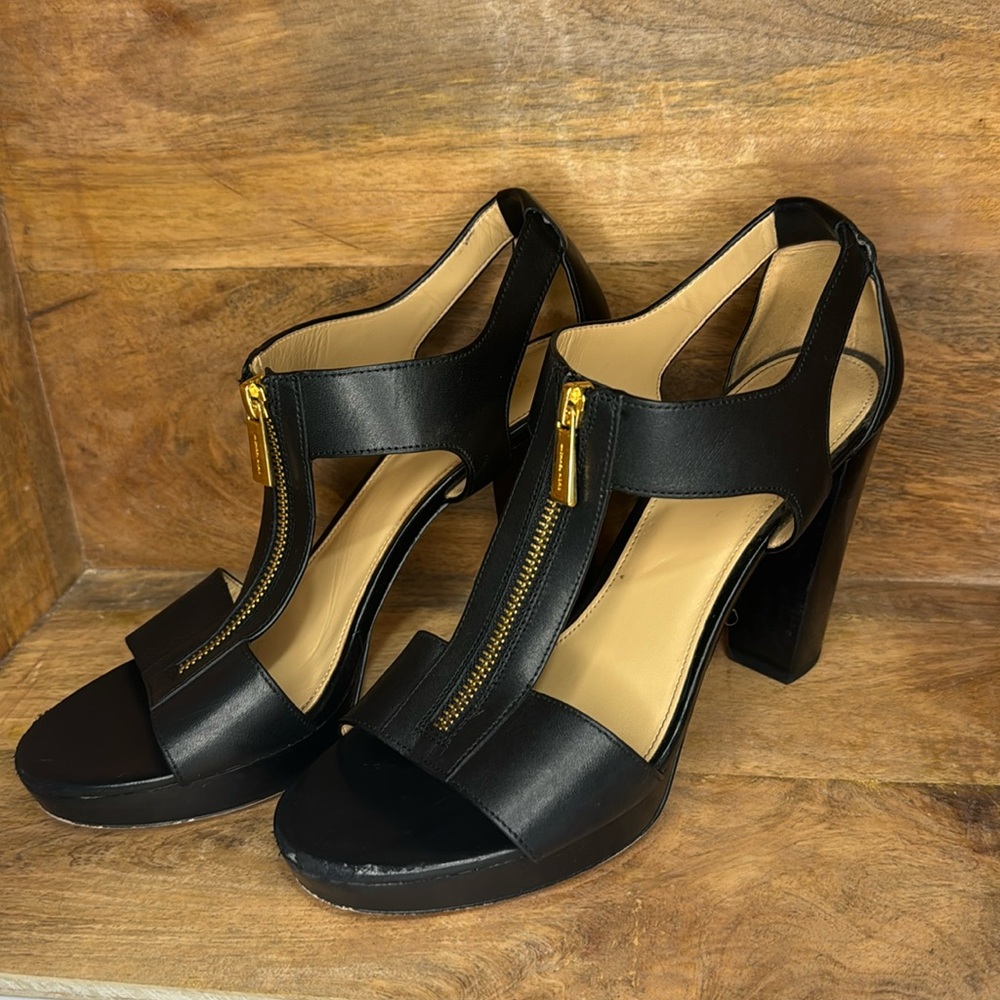 Michael Kors Leather Zip Pumps